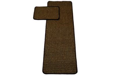 Poise Chocolate 57x230cm Runner and 57x40cm Doormat. Poise Chocolate 57x230cm Runner and 57x40cm Doormat.